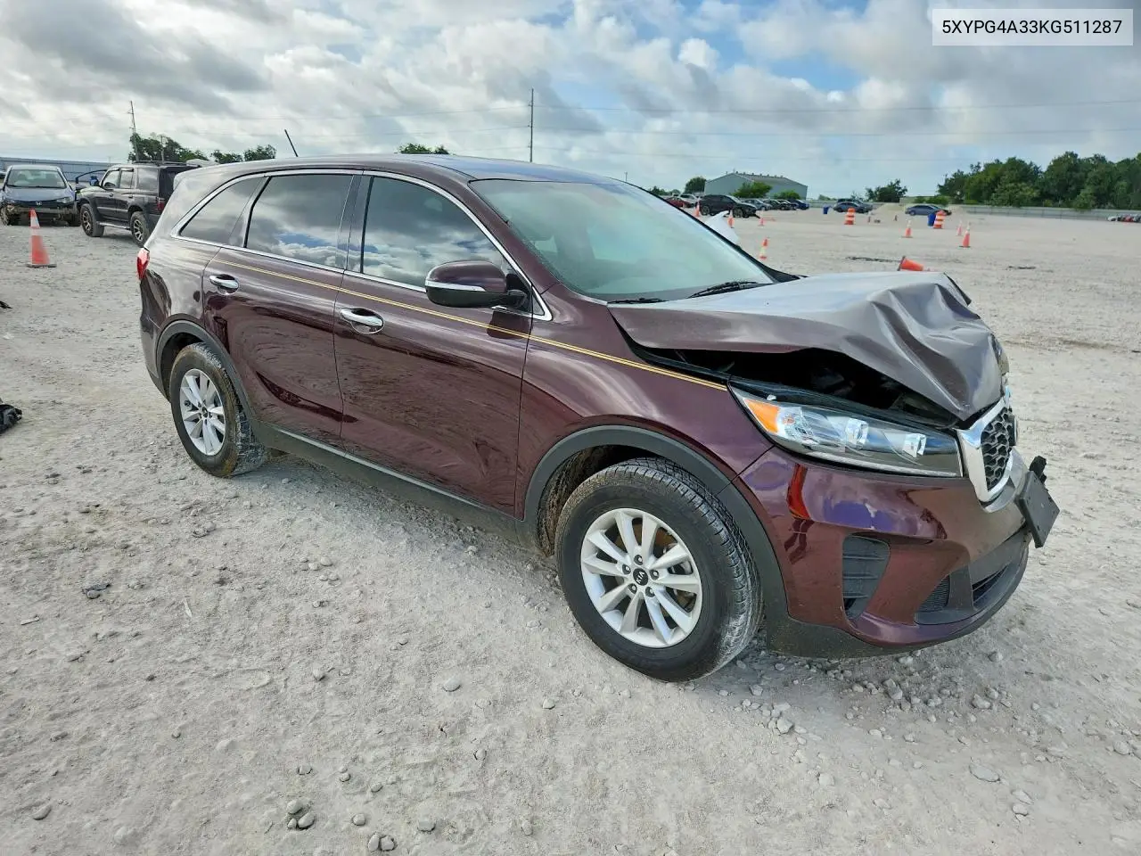 2019 Kia Sorento Lx VIN: 5XYPG4A33KG511287 Lot: 57322636