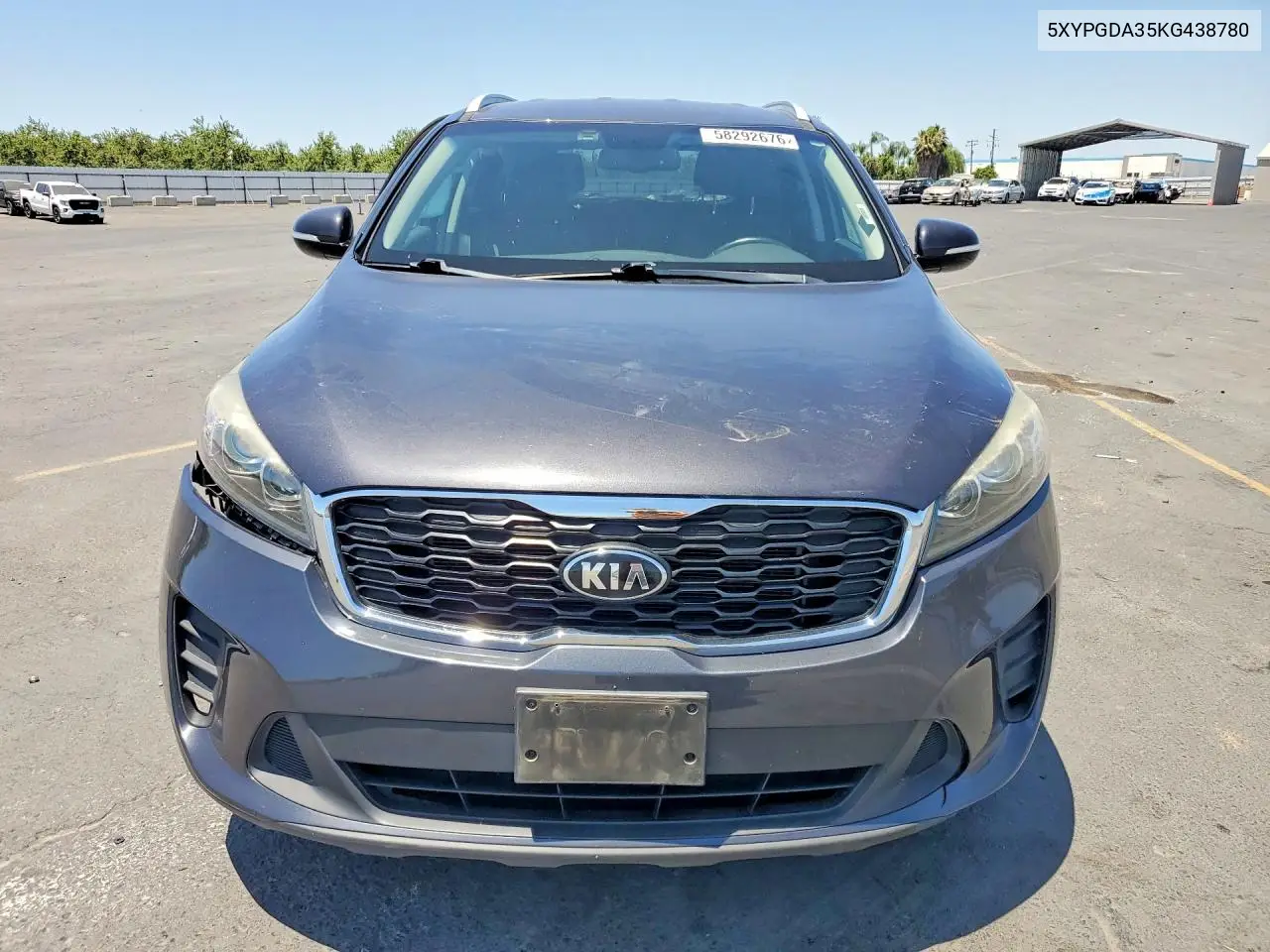 2019 Kia Sorento Lx VIN: 5XYPGDA35KG438780 Lot: 58292676