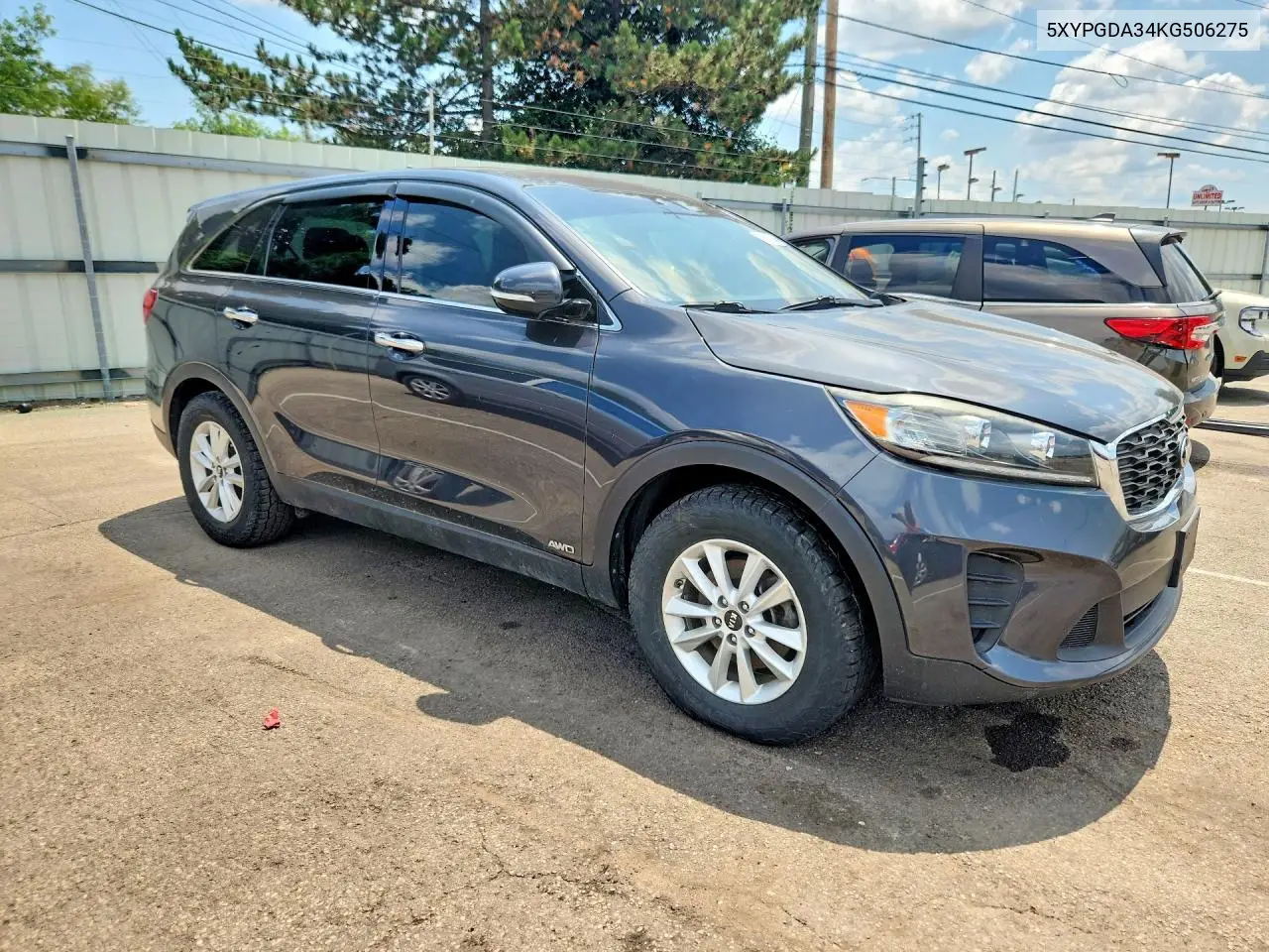 2019 Kia Sorento Lx VIN: 5XYPGDA34KG506275 Lot: 60645346