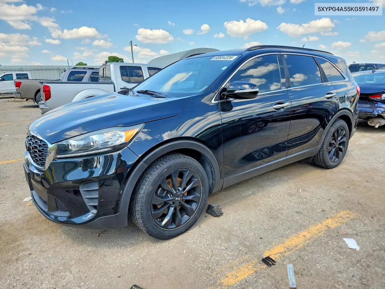2019 Kia Sorento S V6 VIN: 5XYPG4A55KG591497 Lot: 60854326