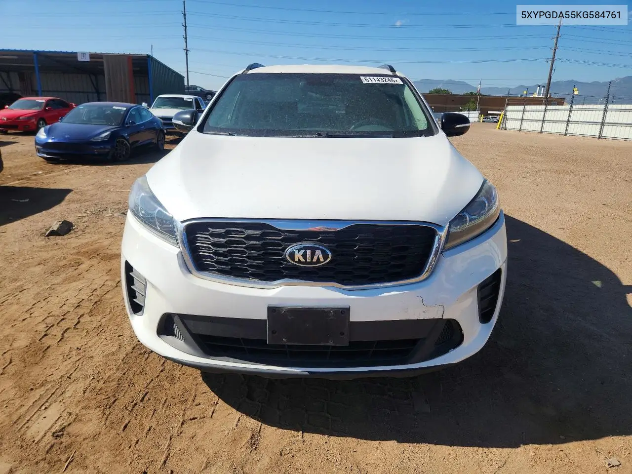 2019 Kia Sorento S V6 VIN: 5XYPGDA55KG584761 Lot: 61143246