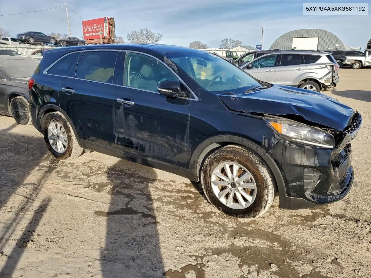 2019 Kia Sorento Lx VIN: 5XYPG4A5XKG581192 Lot: 62409866