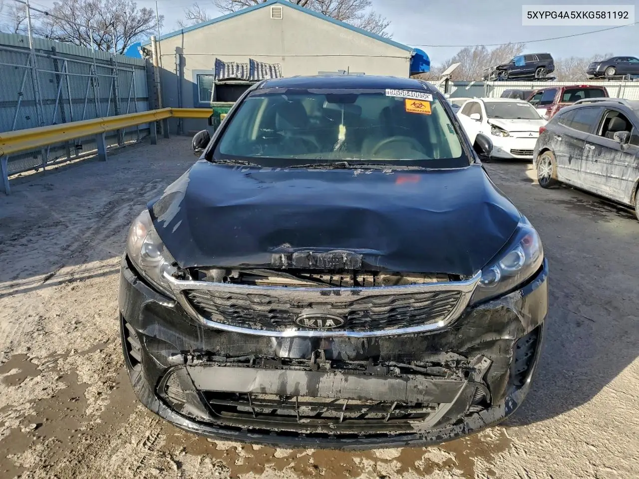 2019 Kia Sorento Lx VIN: 5XYPG4A5XKG581192 Lot: 62409866