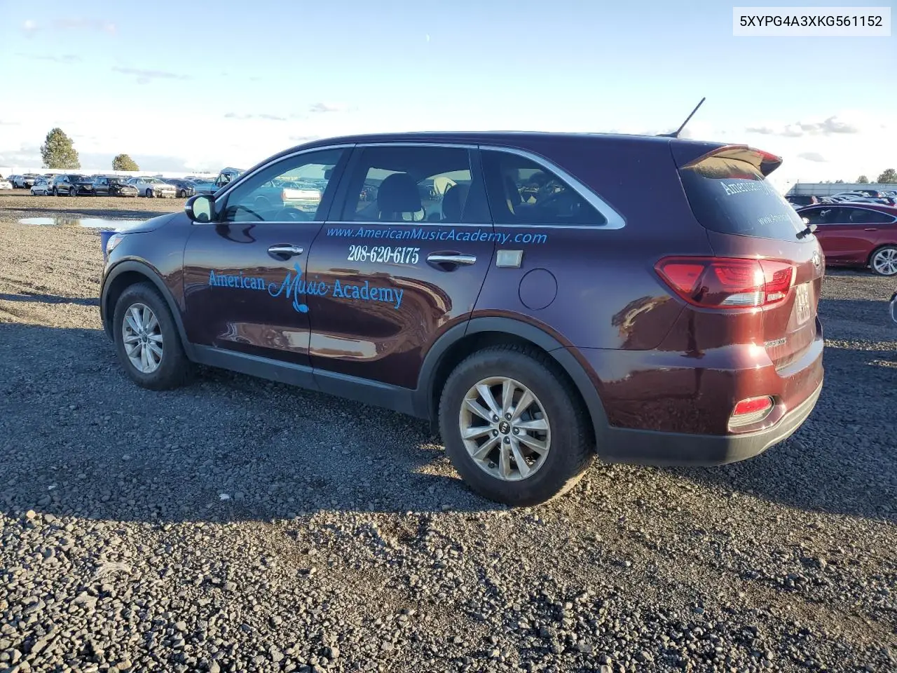 5XYPG4A3XKG561152 2019 Kia Sorento L