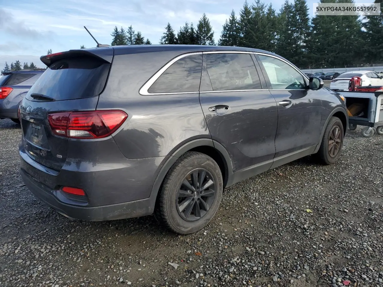 5XYPG4A34KG551992 2019 Kia Sorento L