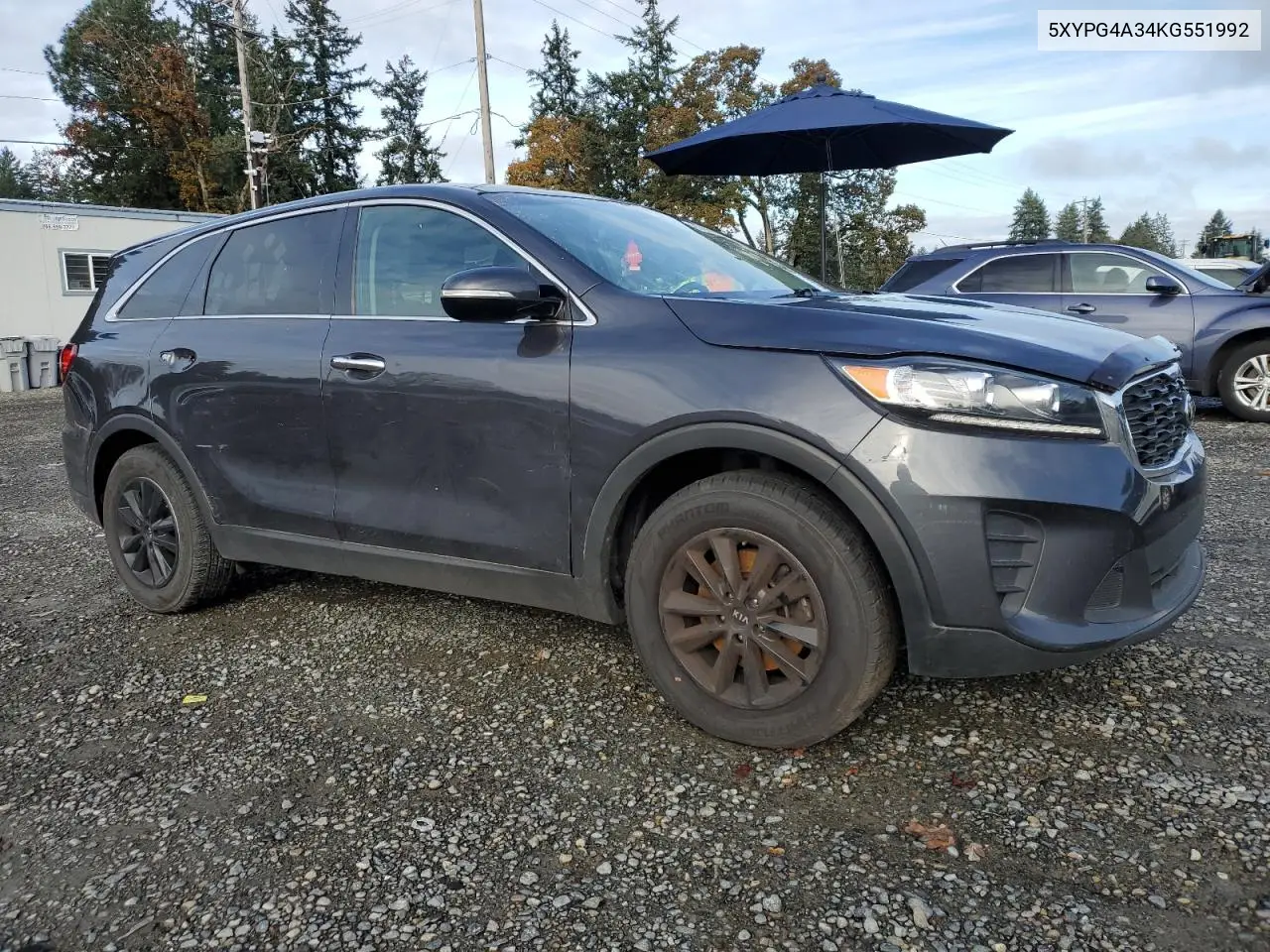 5XYPG4A34KG551992 2019 Kia Sorento L