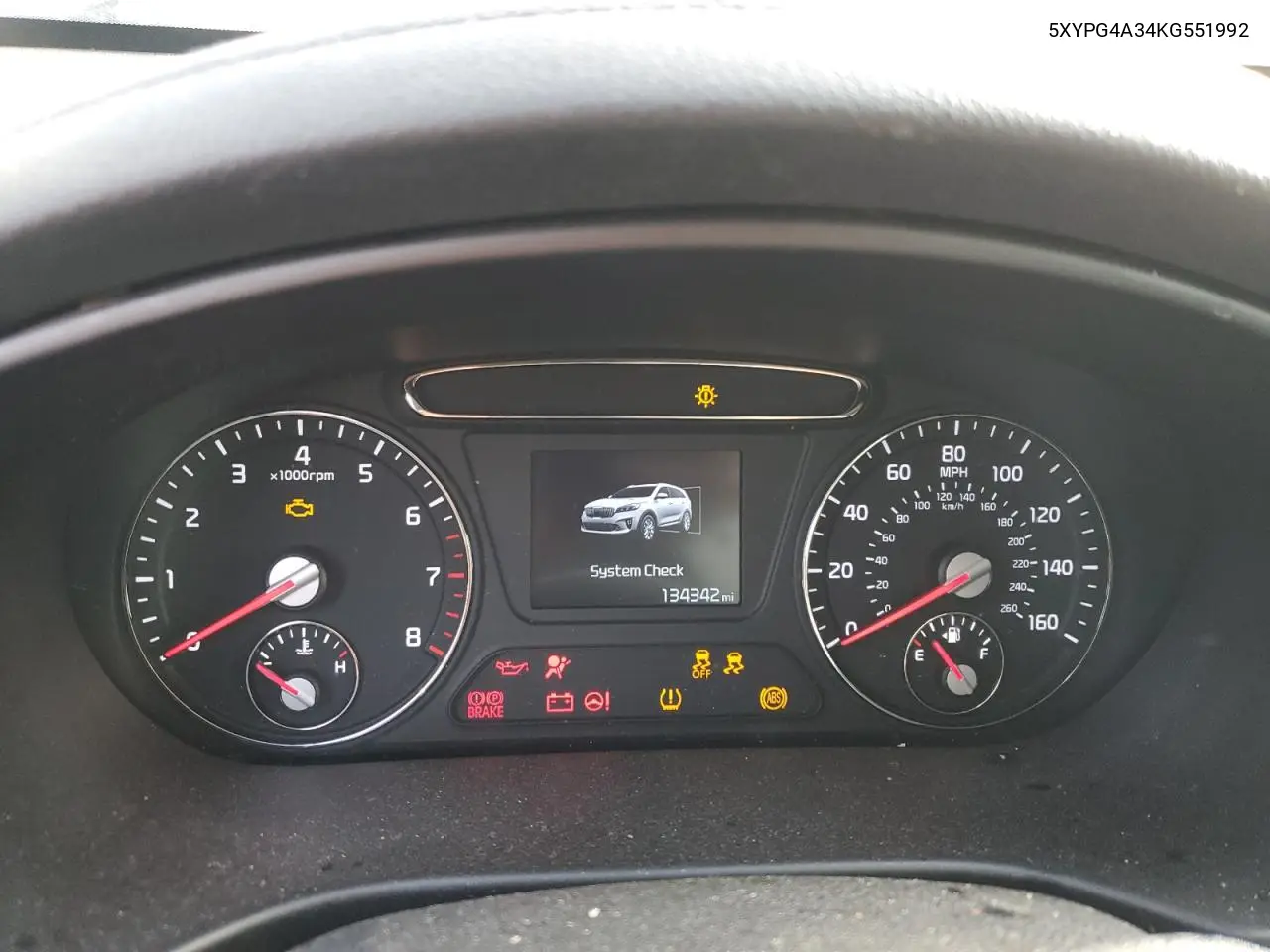 5XYPG4A34KG551992 2019 Kia Sorento L