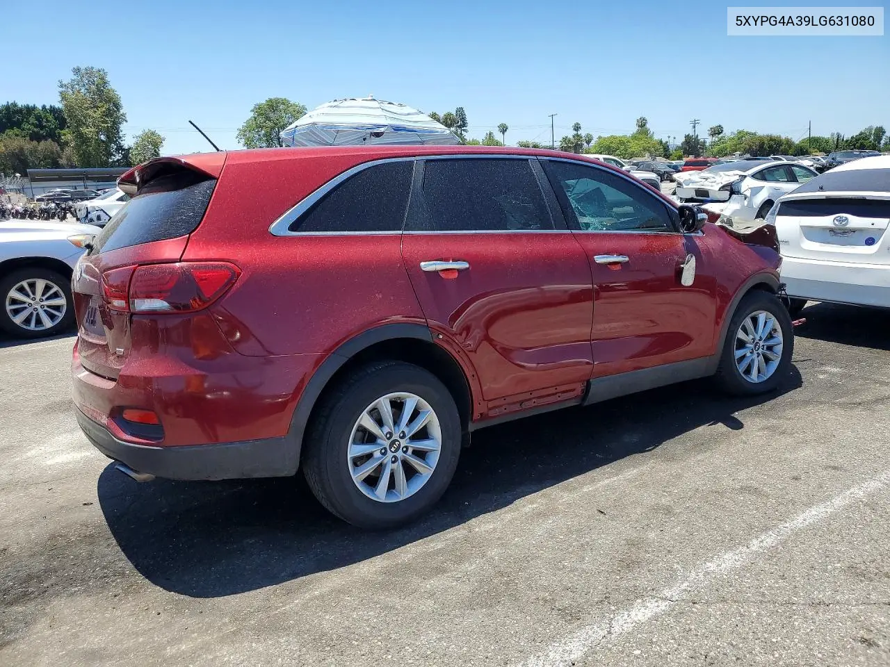 2020 Kia Sorento Lx VIN: 5XYPG4A39LG631080 Lot: 57583546
