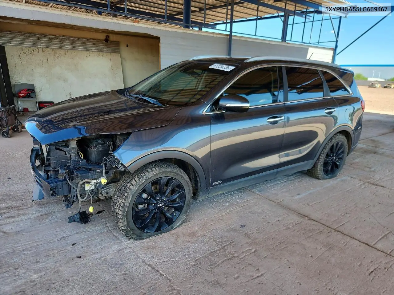 2020 Kia Sorento Ex V6 VIN: 5XYPHDA55LG669467 Lot: 61554556