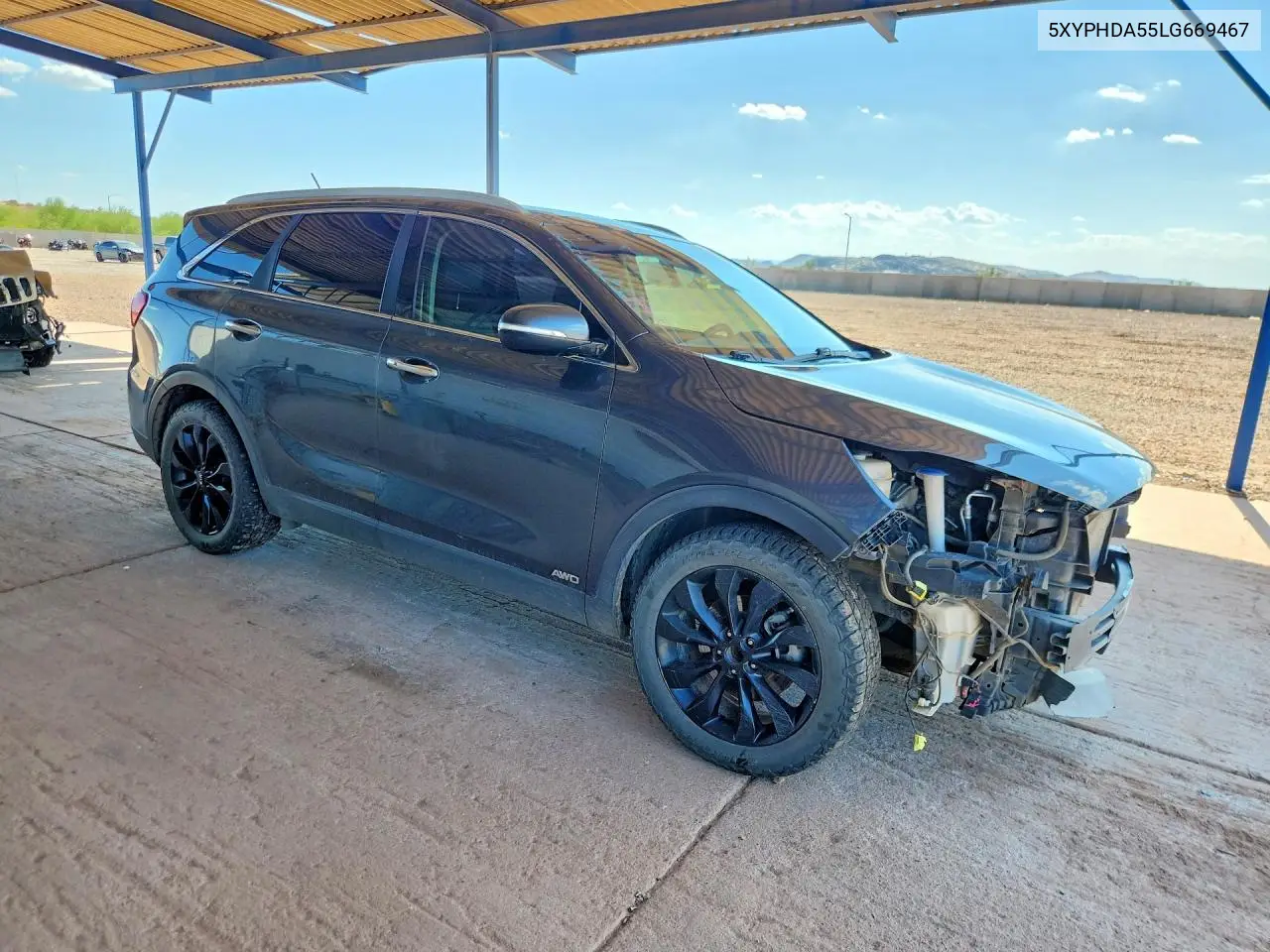 2020 Kia Sorento Ex V6 VIN: 5XYPHDA55LG669467 Lot: 61554556