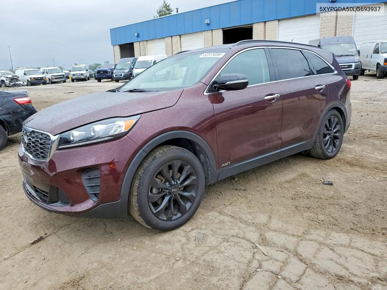 2020 Kia Sorento S VIN: 5XYPGDA50LG693937 Lot: 62075896