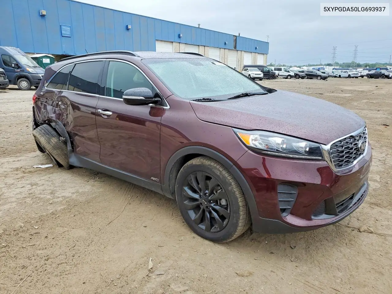 2020 Kia Sorento S VIN: 5XYPGDA50LG693937 Lot: 62075896