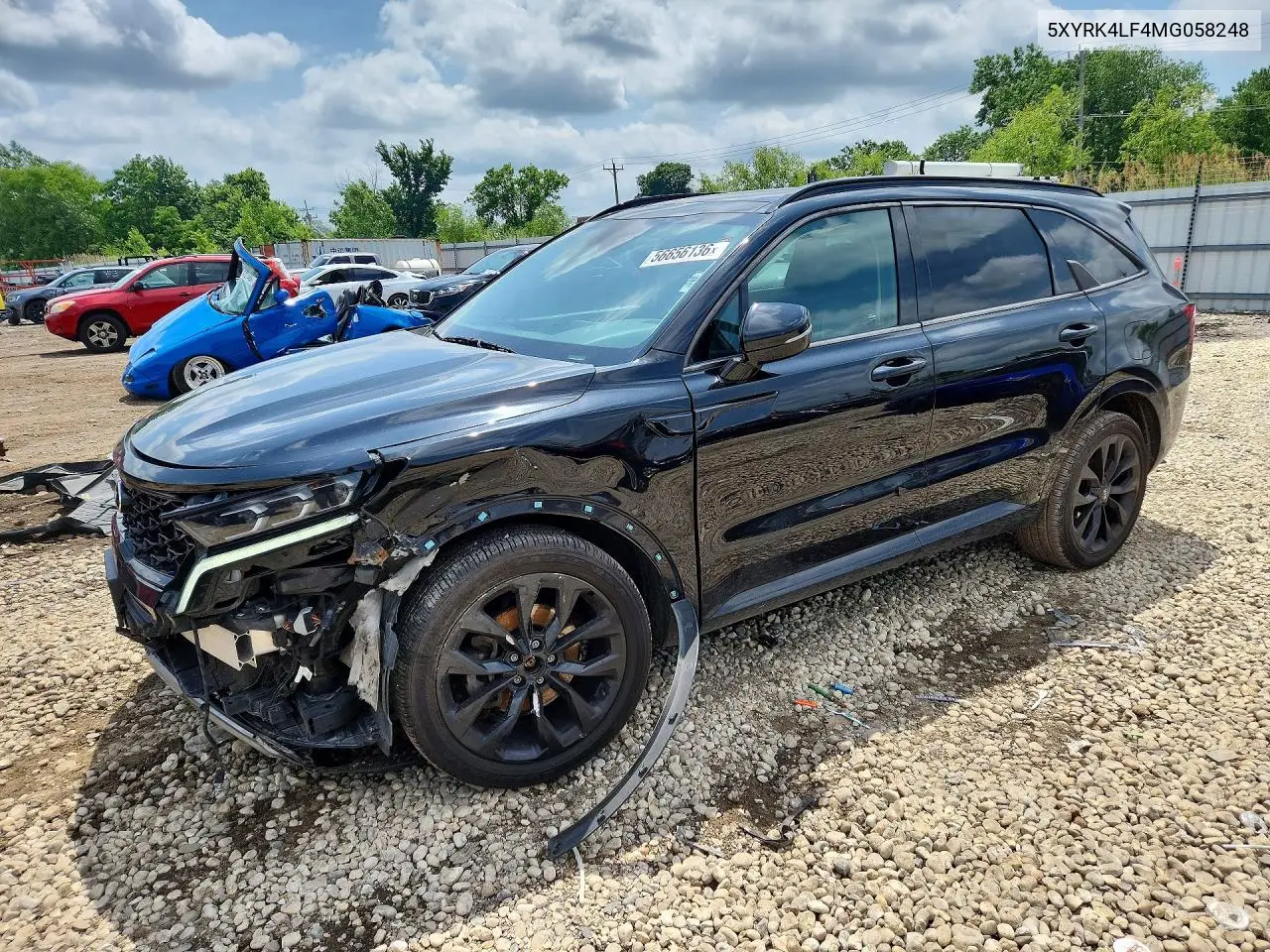 2021 Kia Sorento Sx VIN: 5XYRK4LF4MG058248 Lot: 56656136