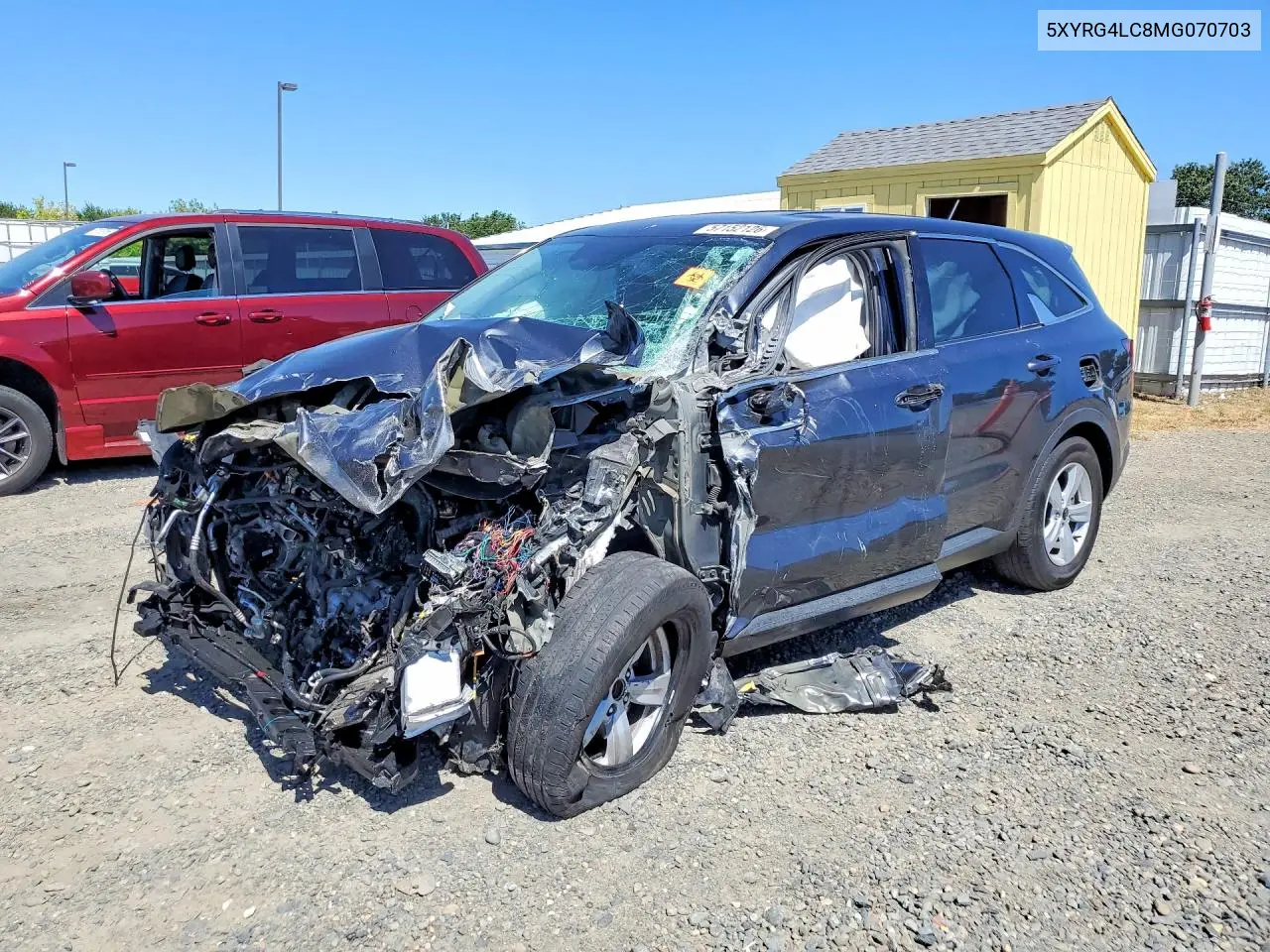2021 Kia Sorento Lx VIN: 5XYRG4LC8MG070703 Lot: 57152126