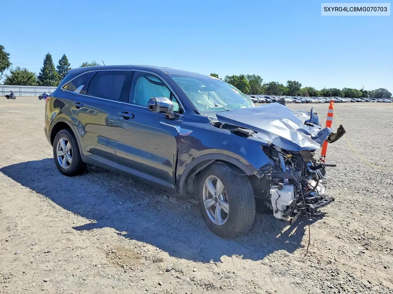 2021 Kia Sorento Lx VIN: 5XYRG4LC8MG070703 Lot: 57152126