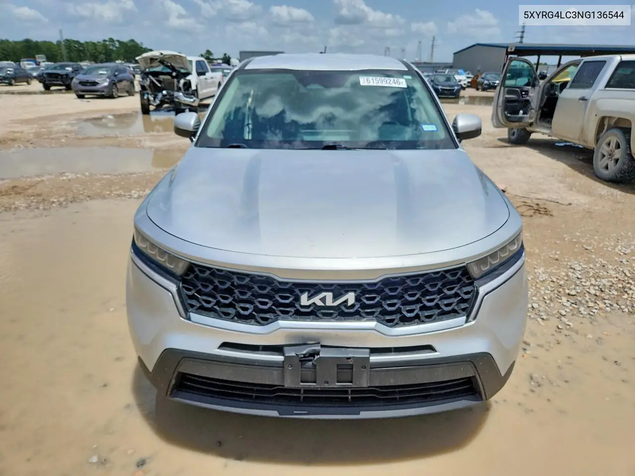 2022 Kia Sorento Lx VIN: 5XYRG4LC3NG136544 Lot: 61599246