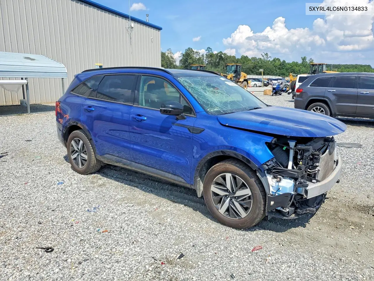2022 Kia Sorento S VIN: 5XYRL4LC6NG134833 Lot: 61692996