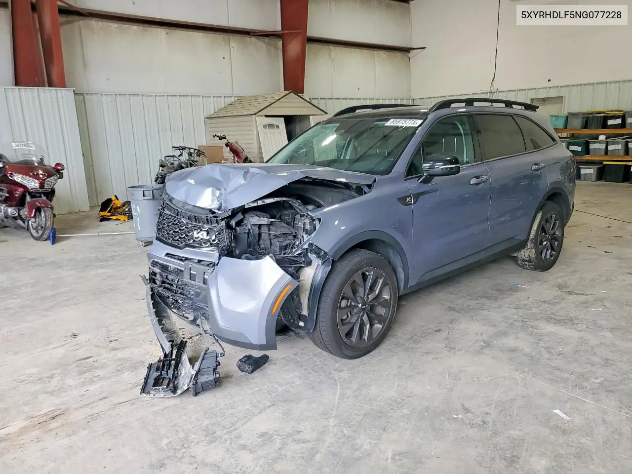 2022 Kia Sorento Ex VIN: 5XYRHDLF5NG077228 Lot: 85975775
