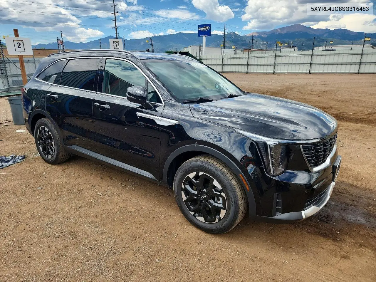 2025 Kia Sorento S VIN: 5XYRL4JC8SG316483 Lot: 60320446