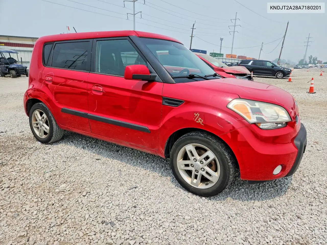 2010 Kia Soul + VIN: KNDJT2A28A7180201 Lot: 61476756