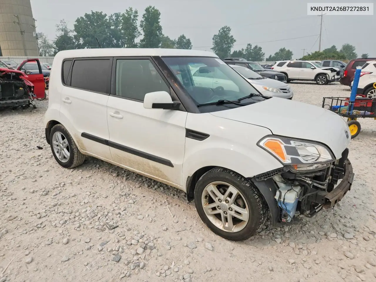 2011 Kia Soul + VIN: KNDJT2A26B7272831 Lot: 61566066