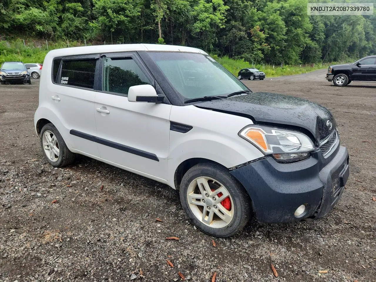 2011 Kia Soul + VIN: KNDJT2A20B7339780 Lot: 61758036