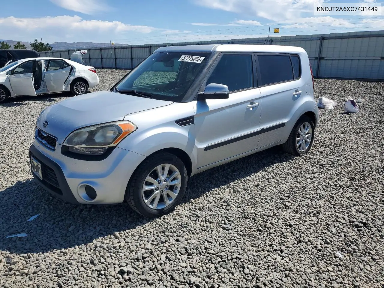 2012 Kia Soul + VIN: KNDJT2A6XC7431449 Lot: 57273386