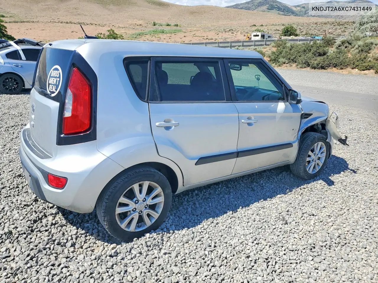 2012 Kia Soul + VIN: KNDJT2A6XC7431449 Lot: 57273386