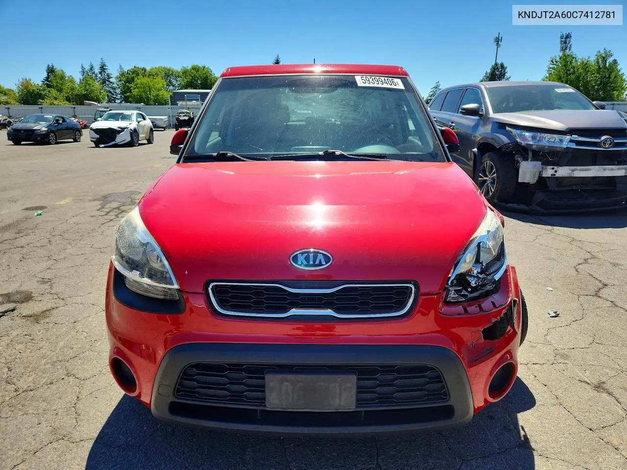 2012 Kia Soul ! VIN: KNDJT2A60C7412781 Lot: 59399406