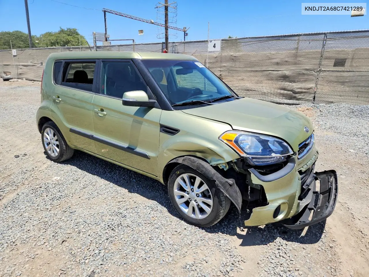2012 Kia Soul + VIN: KNDJT2A68C7421289 Lot: 60429546