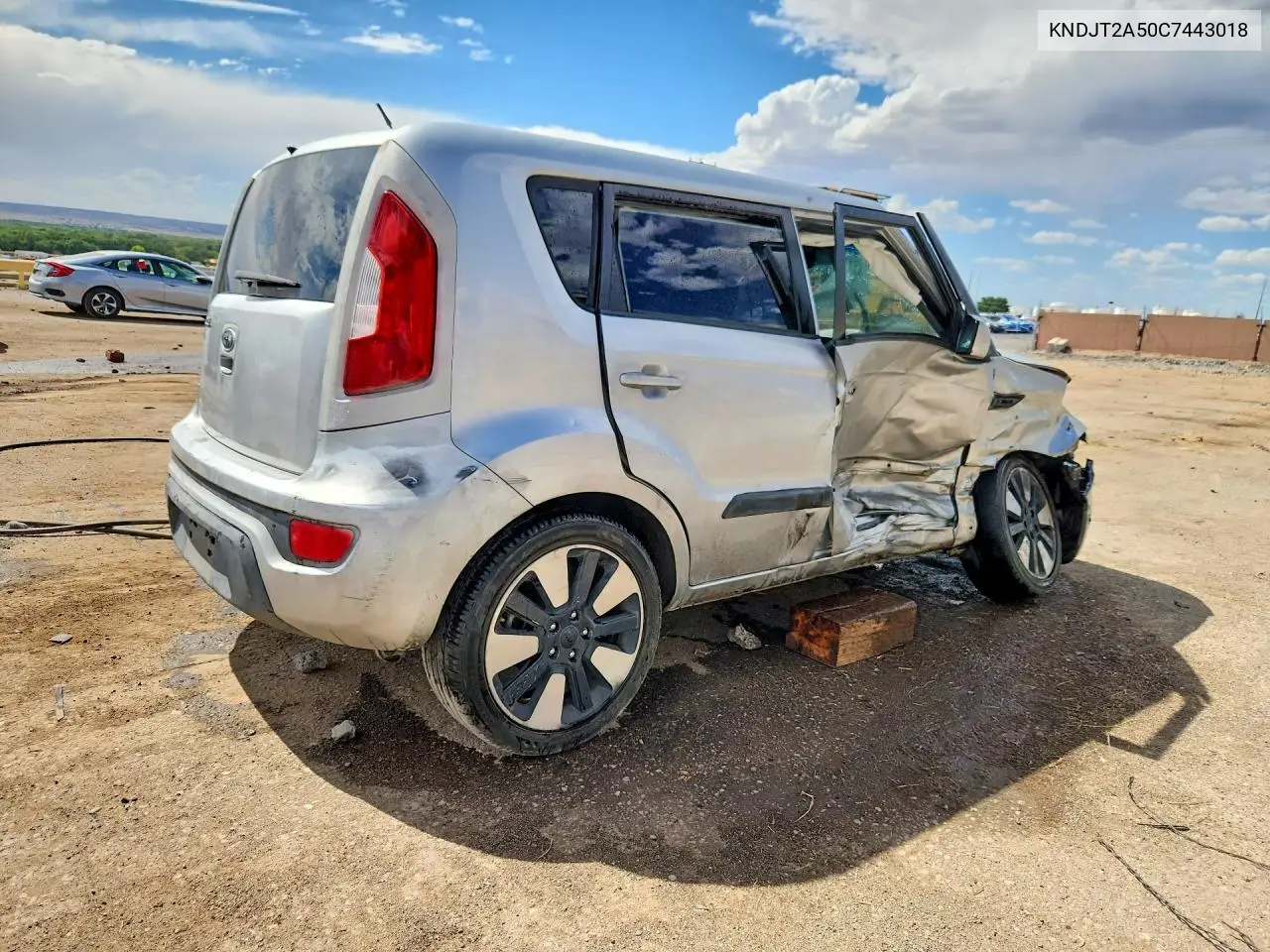 2012 Kia Soul Base VIN: KNDJT2A50C7443018 Lot: 60820296