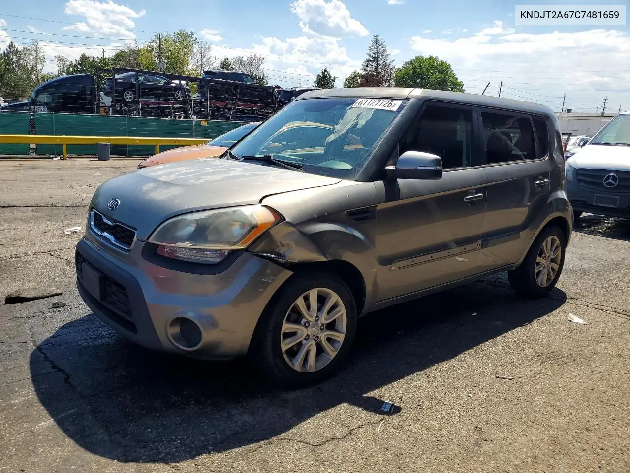 2012 Kia Soul + VIN: KNDJT2A67C7481659 Lot: 61127726
