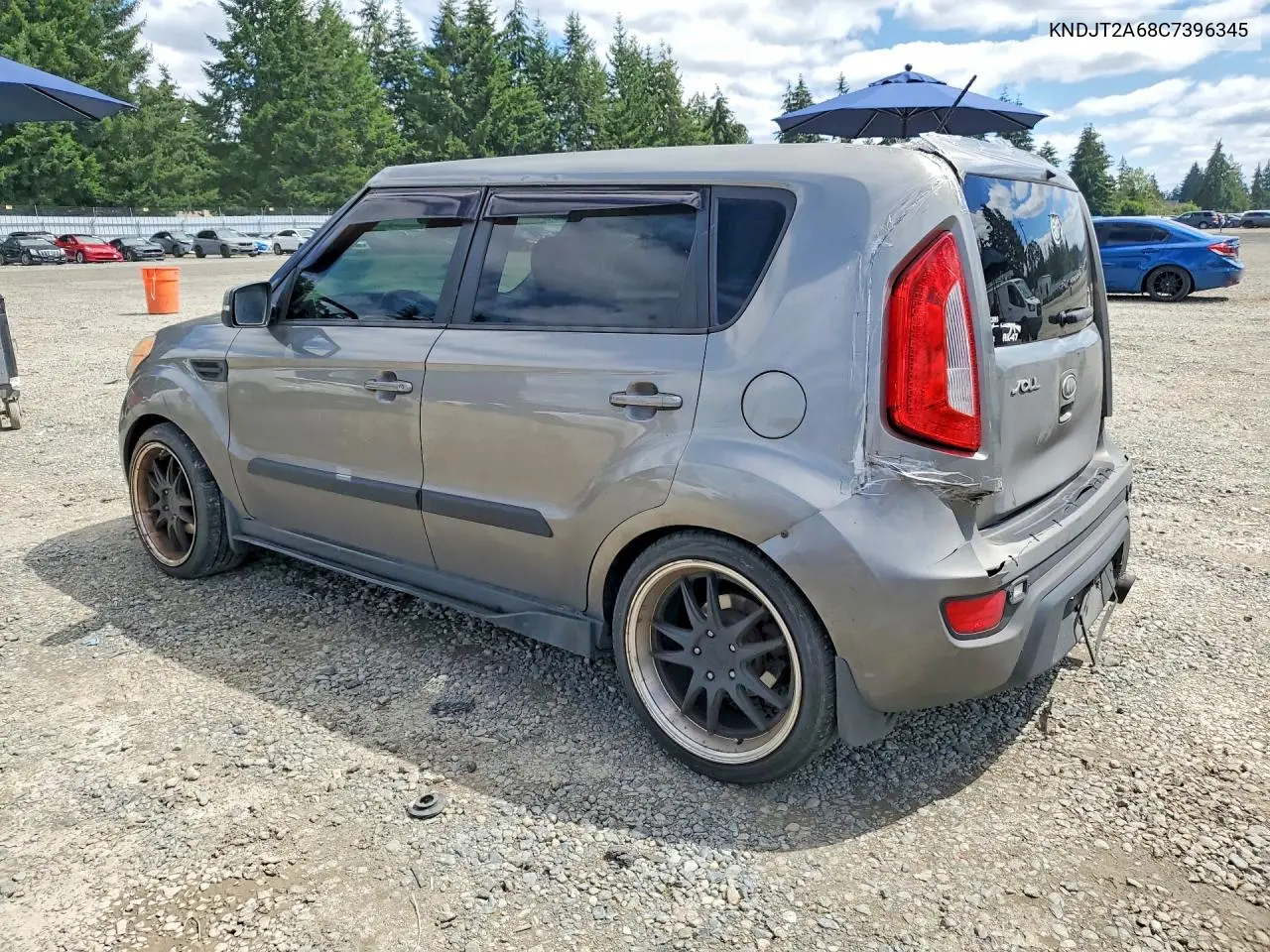 2012 Kia Soul + VIN: KNDJT2A68C7396345 Lot: 61228336