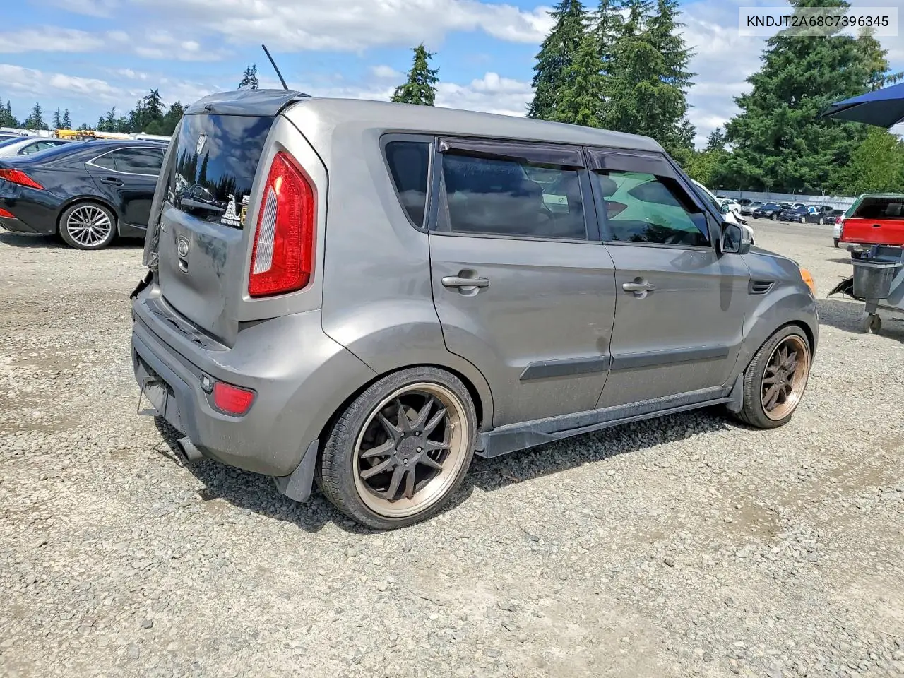 2012 Kia Soul + VIN: KNDJT2A68C7396345 Lot: 61228336