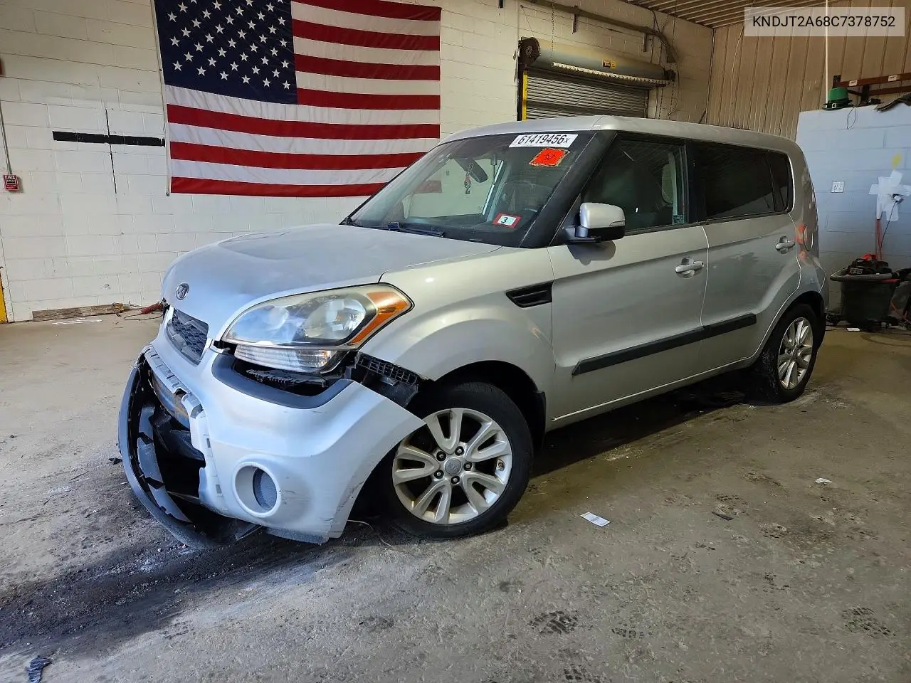 2012 Kia Soul VIN: KNDJT2A68C7378752 Lot: 61419456