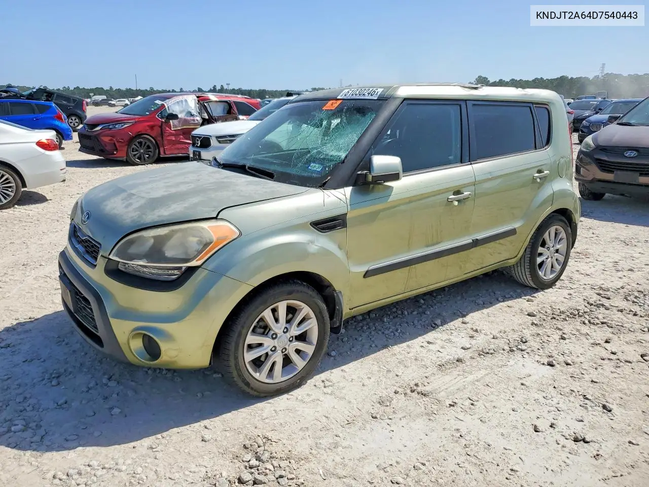 2013 Kia Soul + VIN: KNDJT2A64D7540443 Lot: 61030246