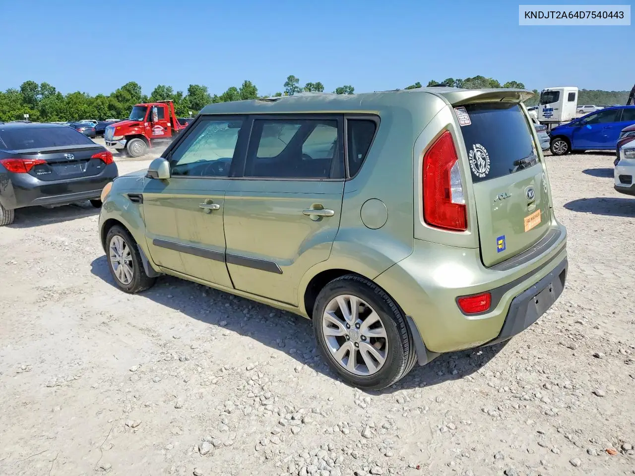 2013 Kia Soul + VIN: KNDJT2A64D7540443 Lot: 61030246