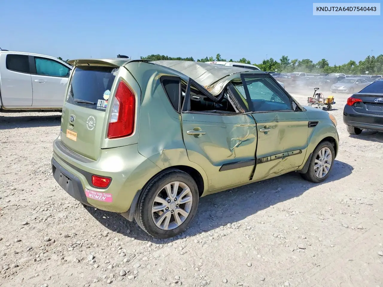 2013 Kia Soul + VIN: KNDJT2A64D7540443 Lot: 61030246