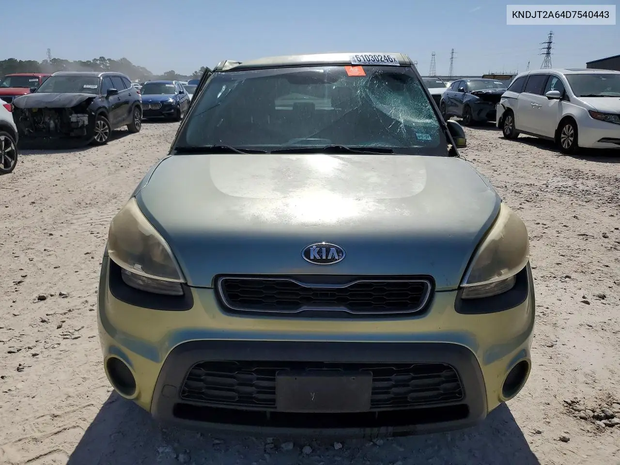 2013 Kia Soul + VIN: KNDJT2A64D7540443 Lot: 61030246