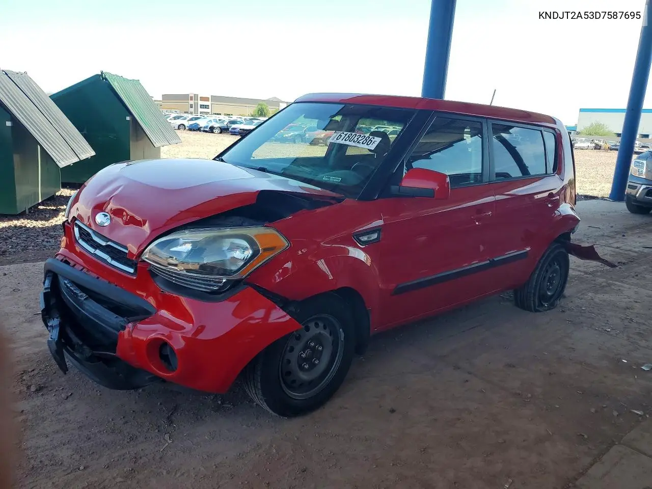 2013 Kia Soul Base VIN: KNDJT2A53D7587695 Lot: 61803286