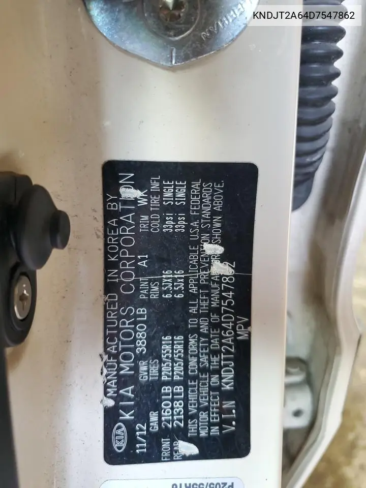 KNDJT2A64D7547862 2013 Kia Soul +