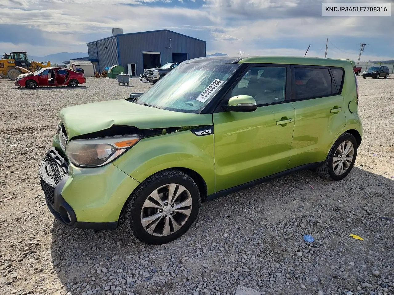 2014 Kia Soul + VIN: KNDJP3A51E7708316 Lot: 59263736