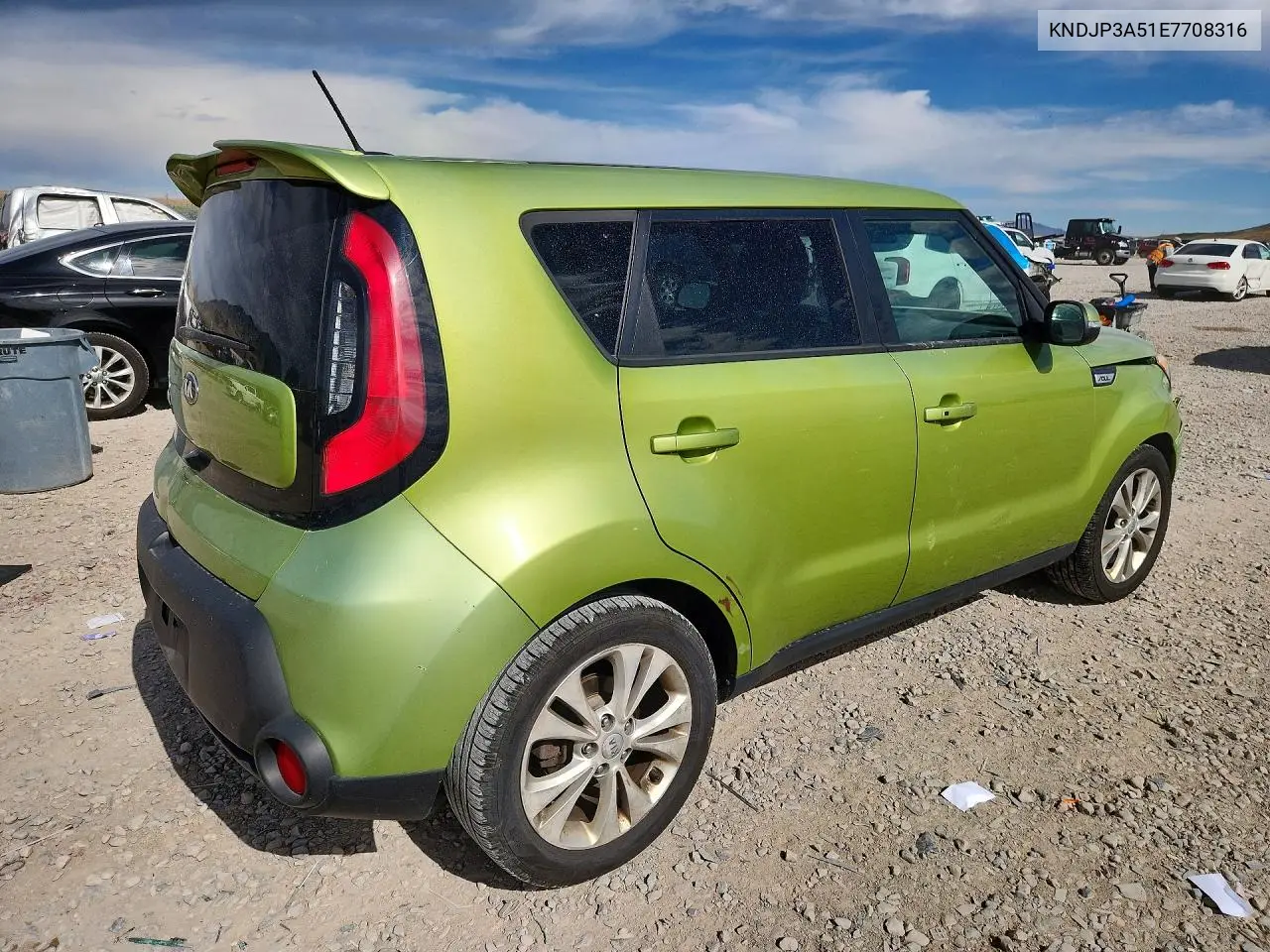 2014 Kia Soul + VIN: KNDJP3A51E7708316 Lot: 59263736