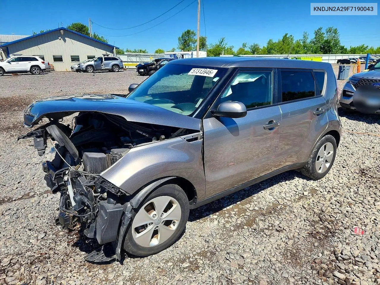 2015 Kia Soul Base VIN: KNDJN2A29F7190043 Lot: 57313946