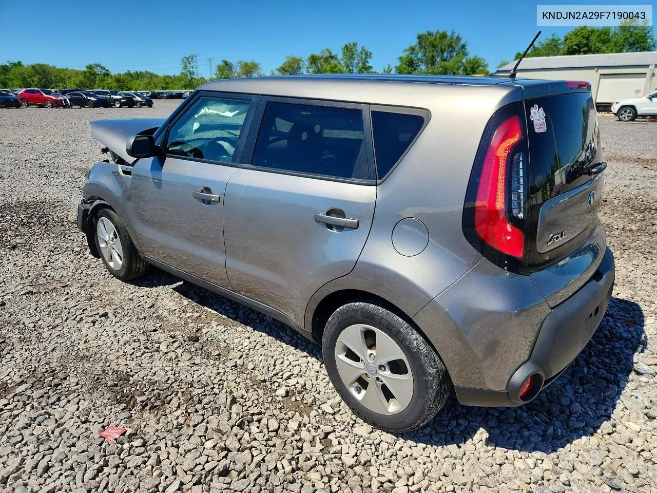 2015 Kia Soul Base VIN: KNDJN2A29F7190043 Lot: 57313946