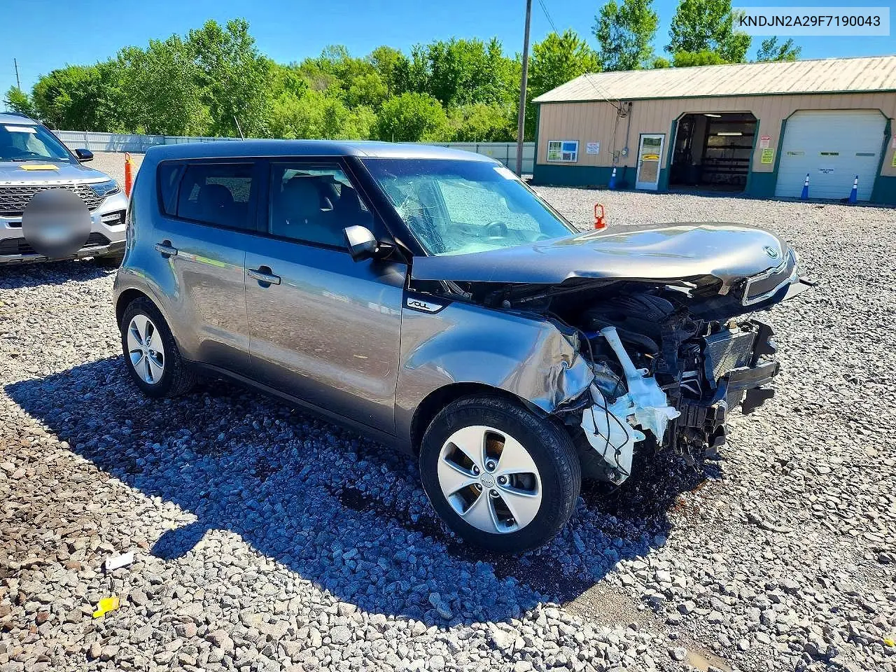 2015 Kia Soul Base VIN: KNDJN2A29F7190043 Lot: 57313946