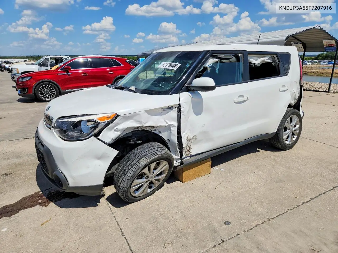 2015 Kia Soul + VIN: KNDJP3A55F7207916 Lot: 60178486