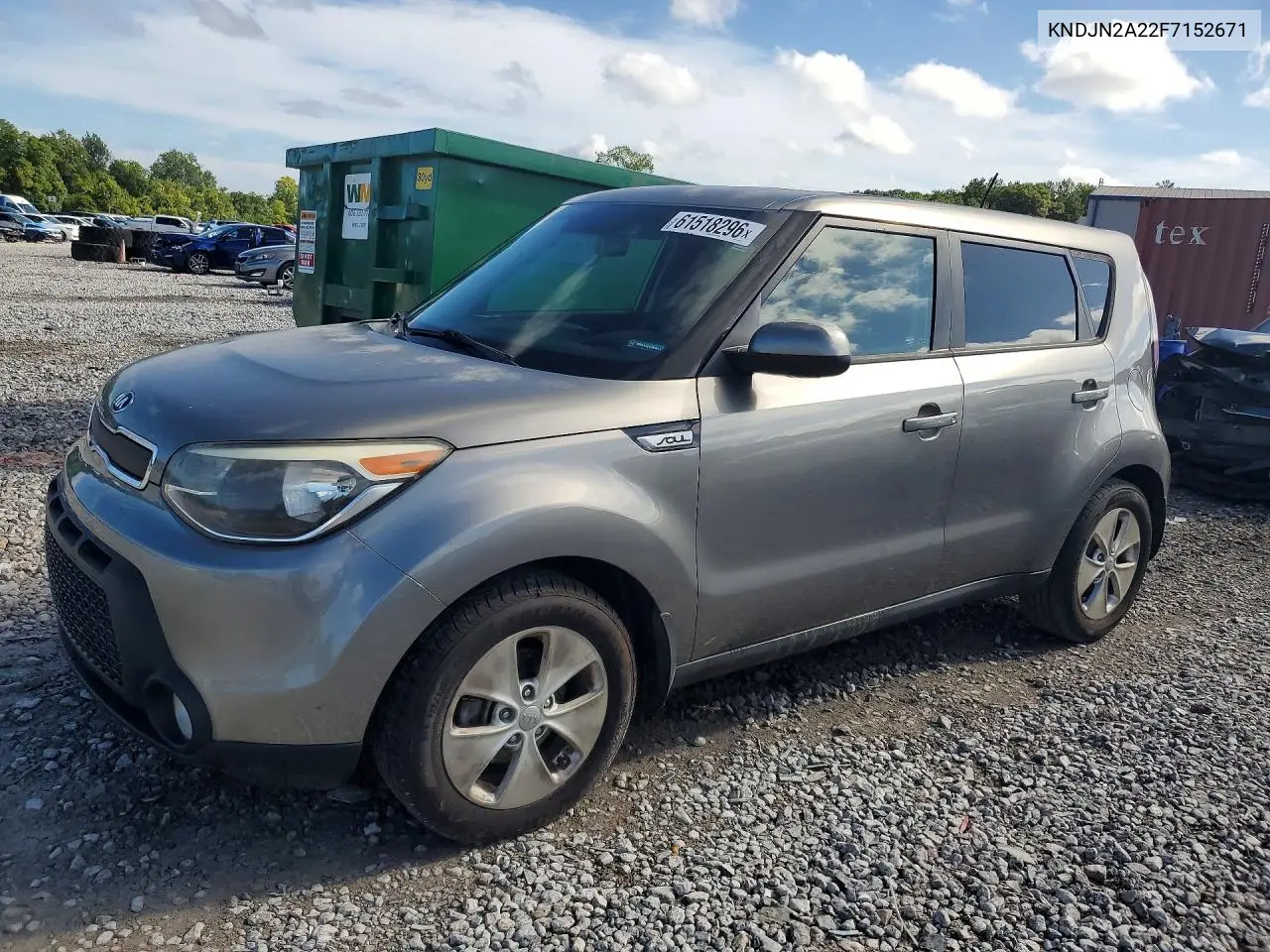 2015 Kia Soul Base VIN: KNDJN2A22F7152671 Lot: 61518296