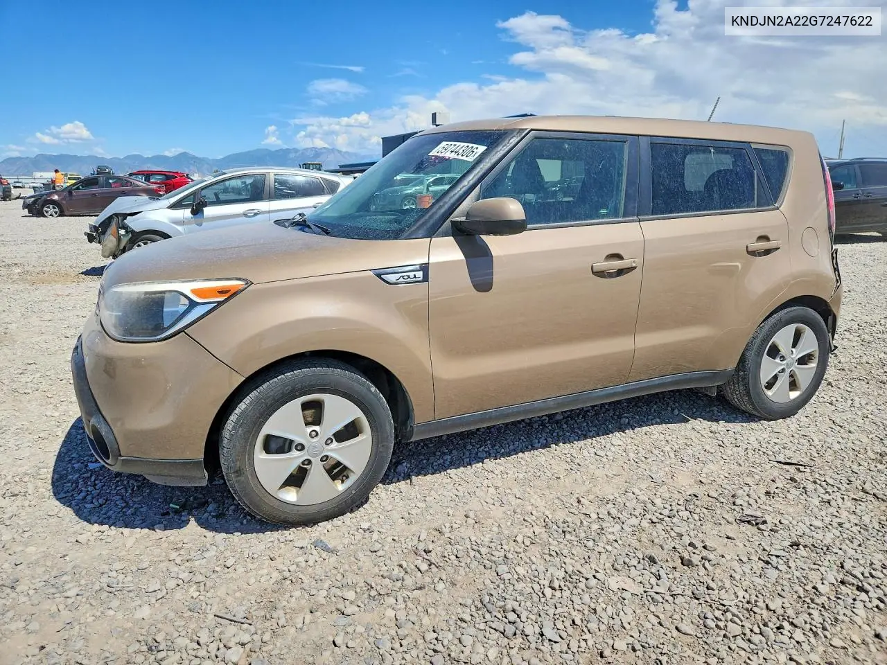 2016 Kia Soul Base VIN: KNDJN2A22G7247622 Lot: 59744306