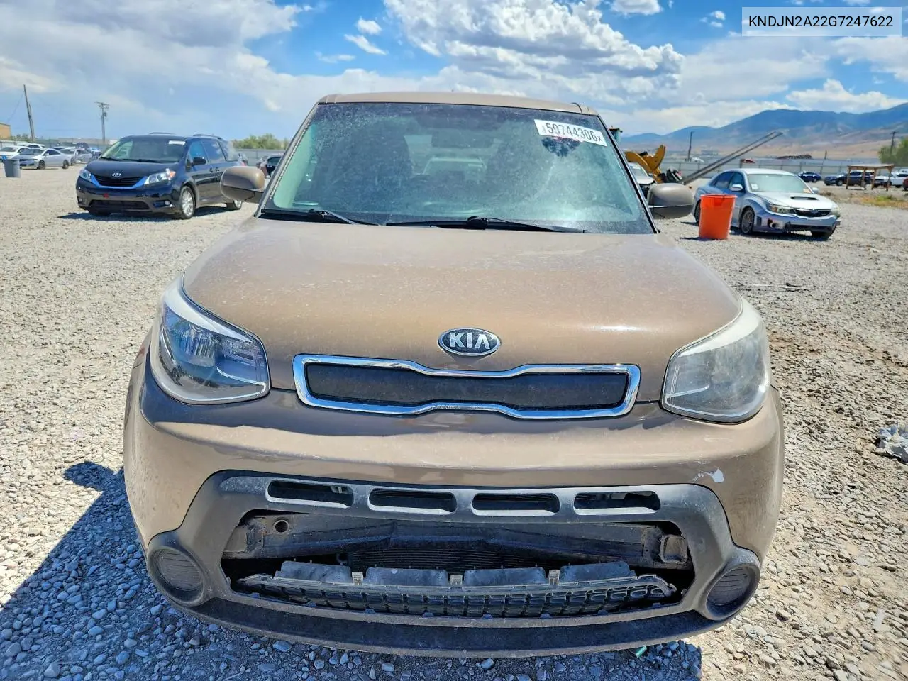 2016 Kia Soul Base VIN: KNDJN2A22G7247622 Lot: 59744306
